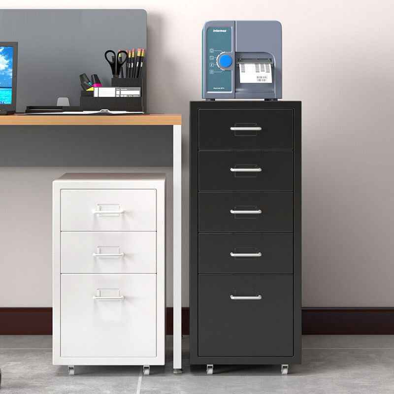 3/5/6/8 Drawers Mobile Metal Desk Office Pedestal Storage Filing Cabinets Unit