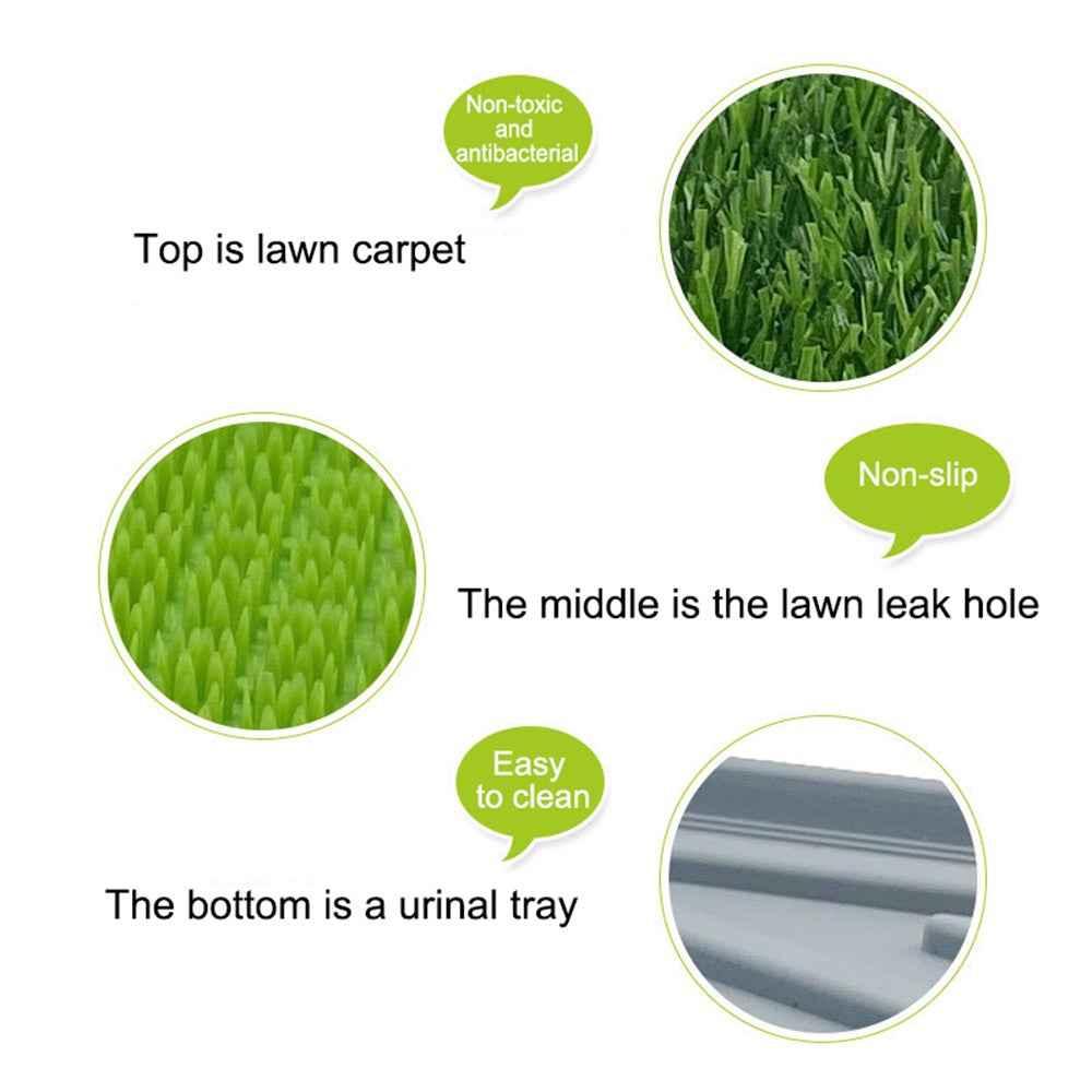 Large Pet Dog Toilet Mat Indoor Restroom Training Grass Potty Pad Loo Tray PadUK