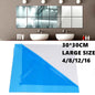 Large Mirror Tiles Wall Sticker Acrylic Self Adhesive Stick On AntiShatter Decor