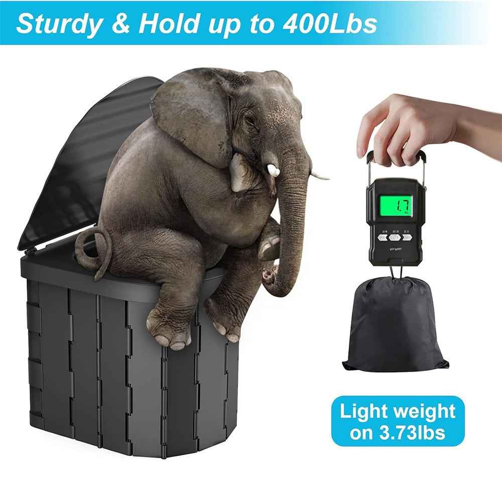 Folding Toilet Car Outdoor Travel Potty Portable for Camping Hiking Beach