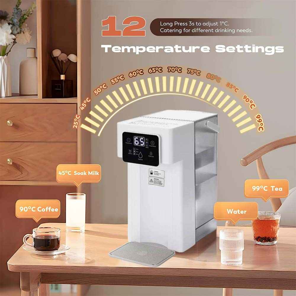 Instant Hot Water Dispenser Machine 3L New Portable W/ 12 Temperature Adjustable