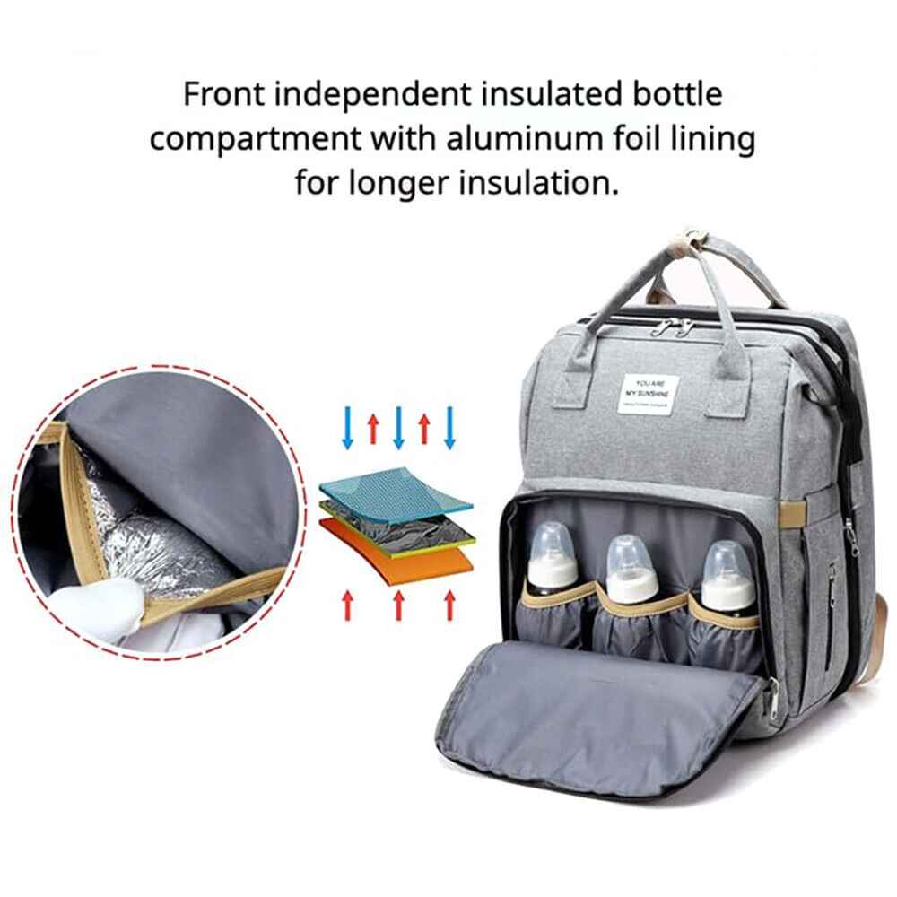 Baby Changing Bag Diaper Bag Large Nappy Backpack with Portable Changing Mat UK