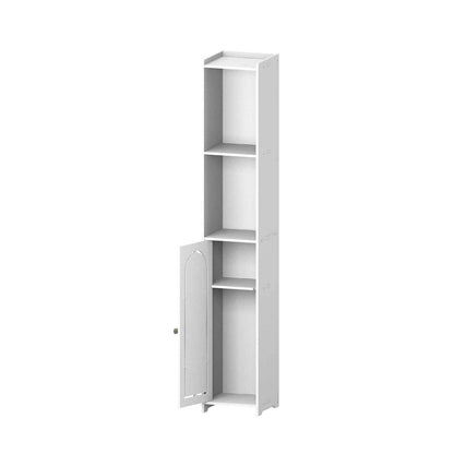 3-Type Freestanding Waterproof Bathroom Cupboard Storage Cabinet with Door White