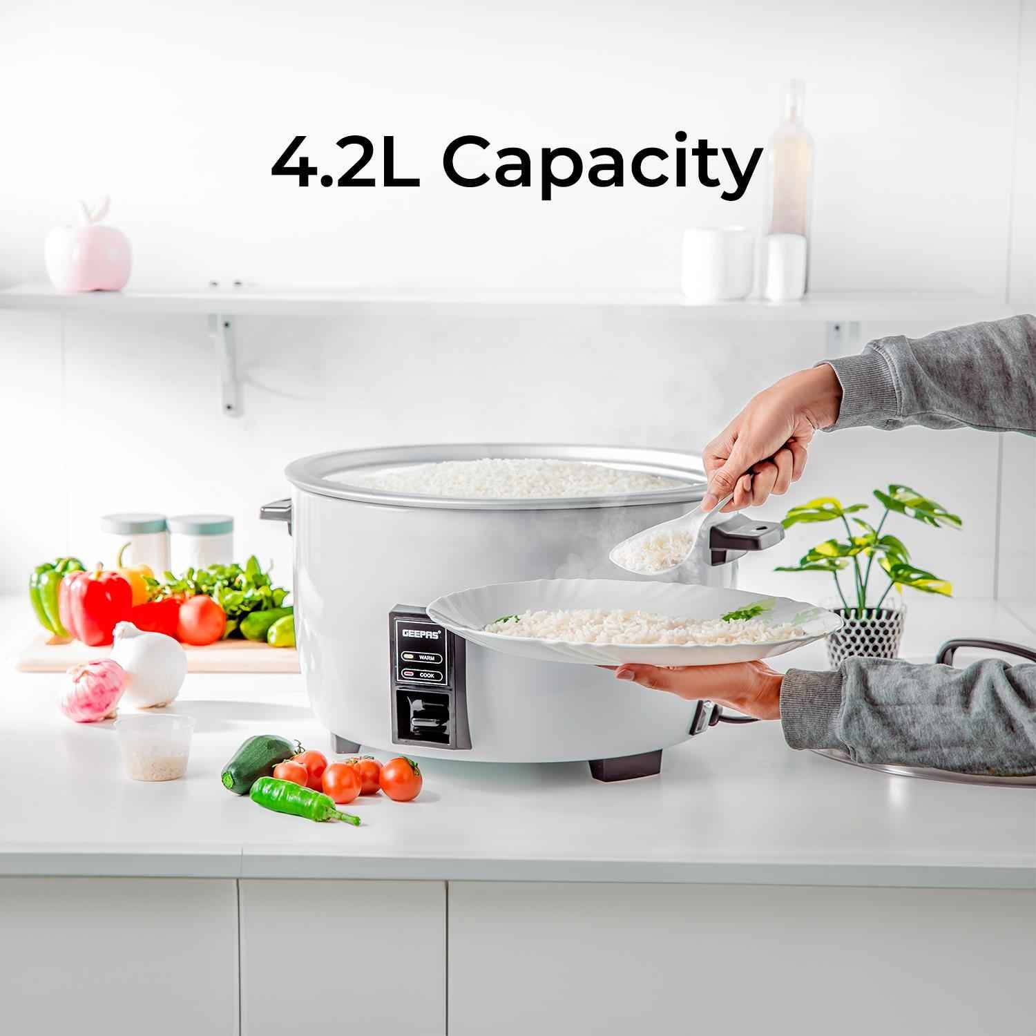 4.2L Commercial Rice Cooker Non-Stick Pot Automatic Keep Warm Catering 1600W
