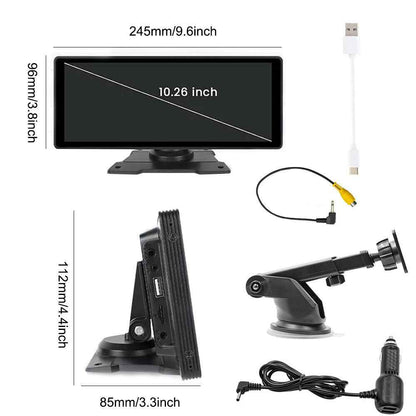 10.26 Inch 4K Touch Screen Car Bluetooth FM Wireless Apple CarPlay Android Auto