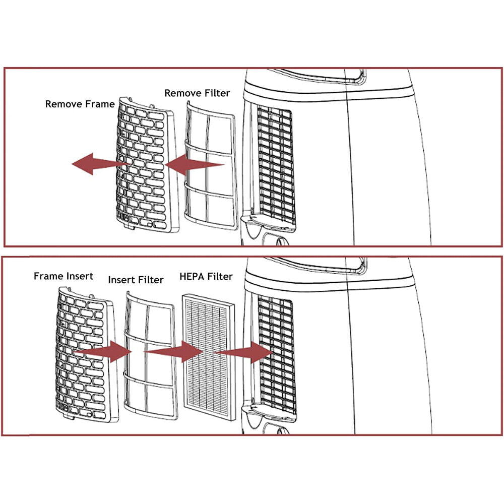 3Pack HEPA Filter for MEACO Dehumidifier 12L 12LE Low Energy Platinum Filters UK