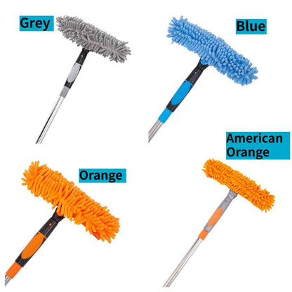 4.3M Long Telescopic Rod 2-in-1 Window Glass Cleaner Wipe & Scraper Cleaning Kit