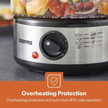 3-Tier Food Steamer 7.2L Electric Vegetable Steamer Healthy Steam Multi-cooker