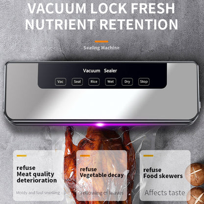 Electric Food Vacuum Sealer Automatic Dry Wet Sealing Packaging Machine +40 Bags