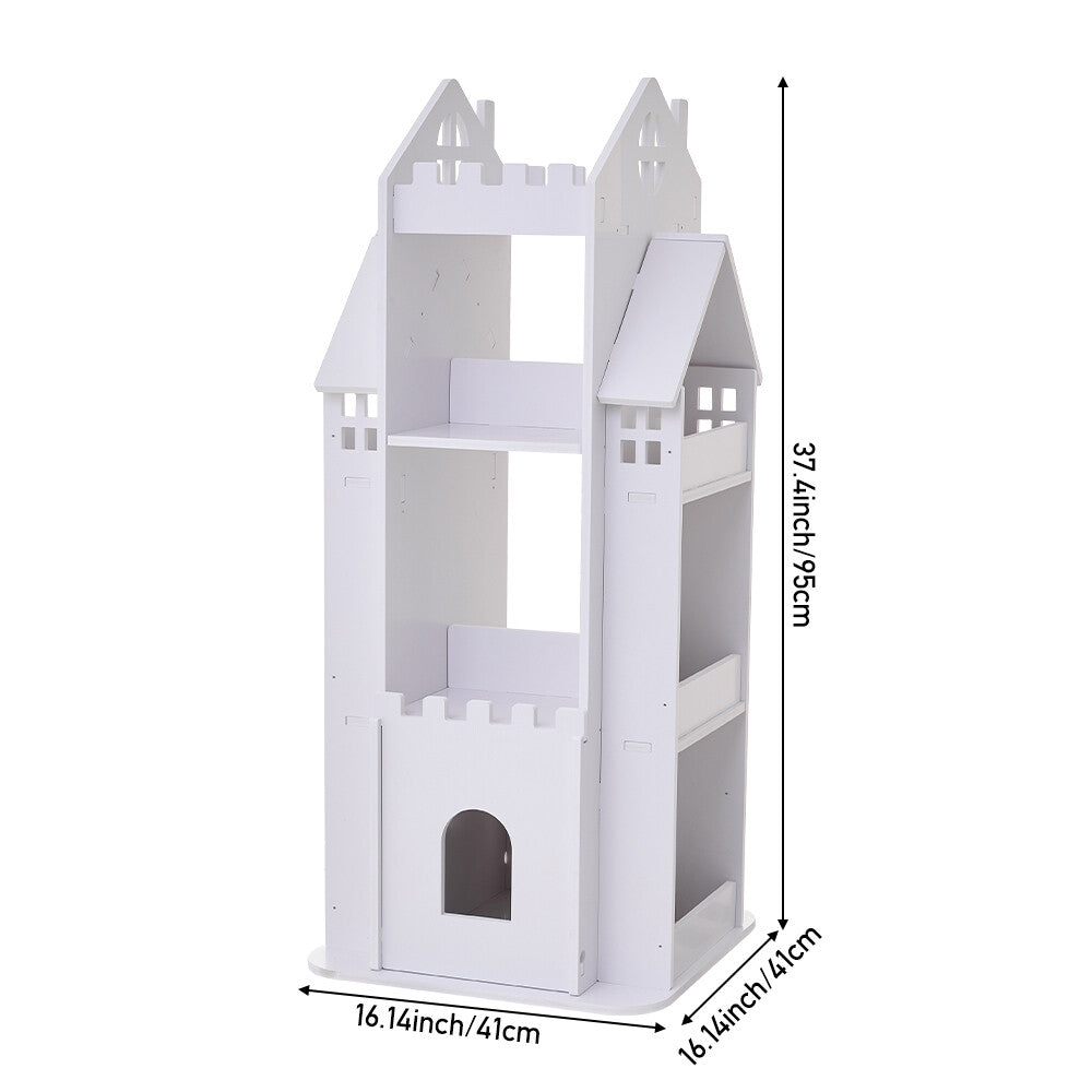 360° Rotating Kids Children Bookshelf Floor Book Shelf Rack Toy Storage Bookcase