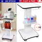 White Beauty Salon Trolley On Wheels SPA Machine Storage Rolling Trolley Cart K