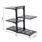 2-7Tier Black Pan Stand Saucepan Pot Rack Kitchen Storage Organiser Shelf Holder