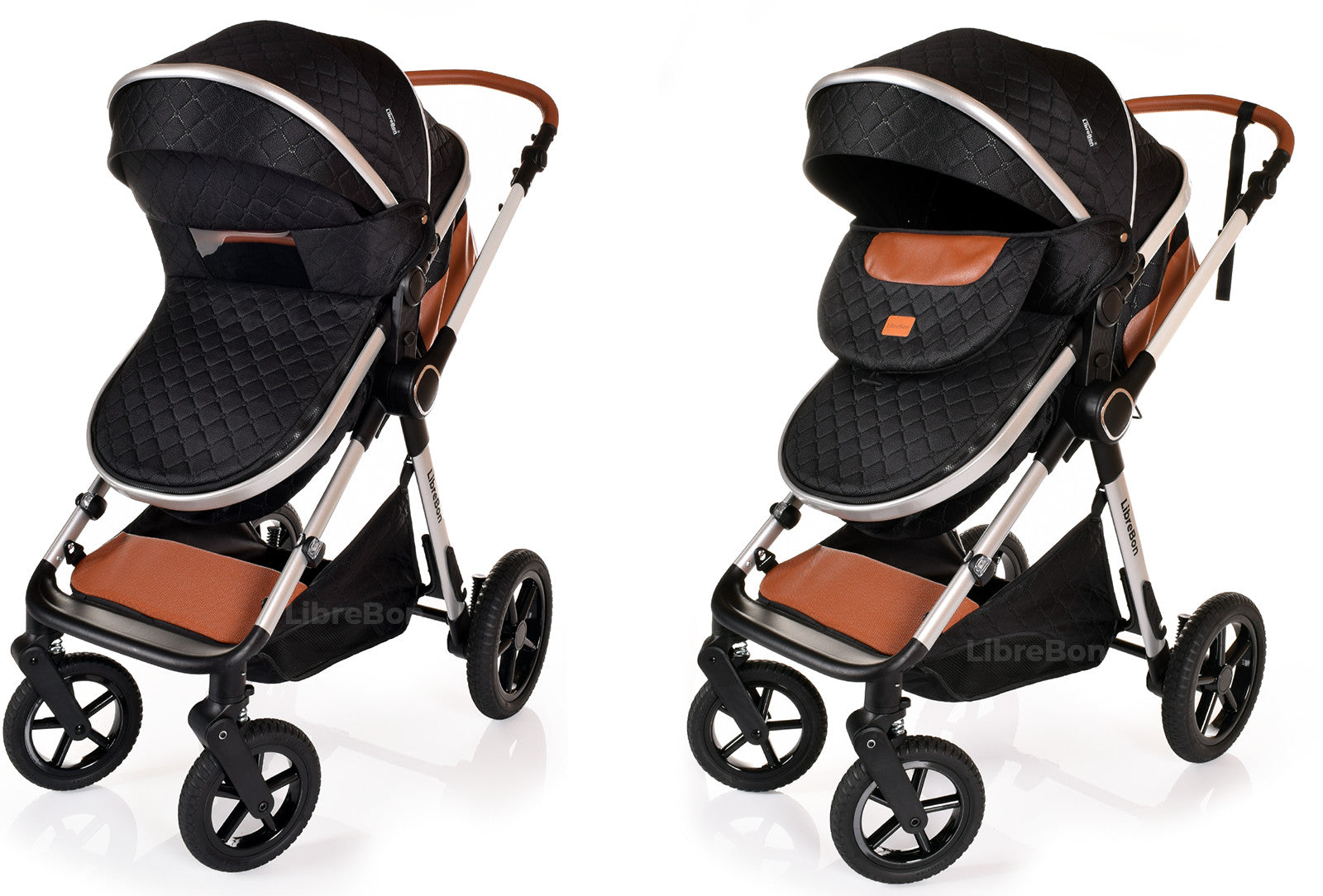 3 in 1 Pram Newborn Baby Buggy Set Travel System with Car Seat Folding Pushchair