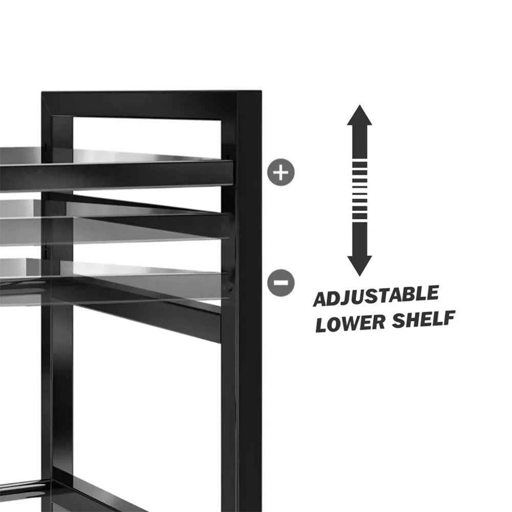 3 Tier Expandable Microwave oven Rack Stand Storage Holder Kitchen Corner Shelf