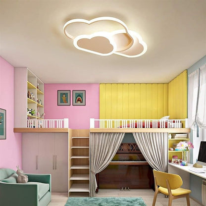 Dimmable LED Ceiling Light Modern Chandeliers Kid's Room Bedroom Cloud Lamp Tool