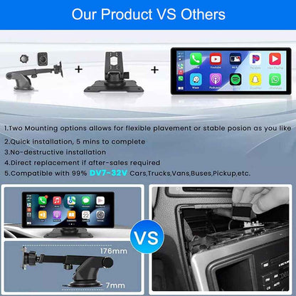 10.26 Inch 4K Touch Screen Car Bluetooth FM Wireless Apple CarPlay Android Auto