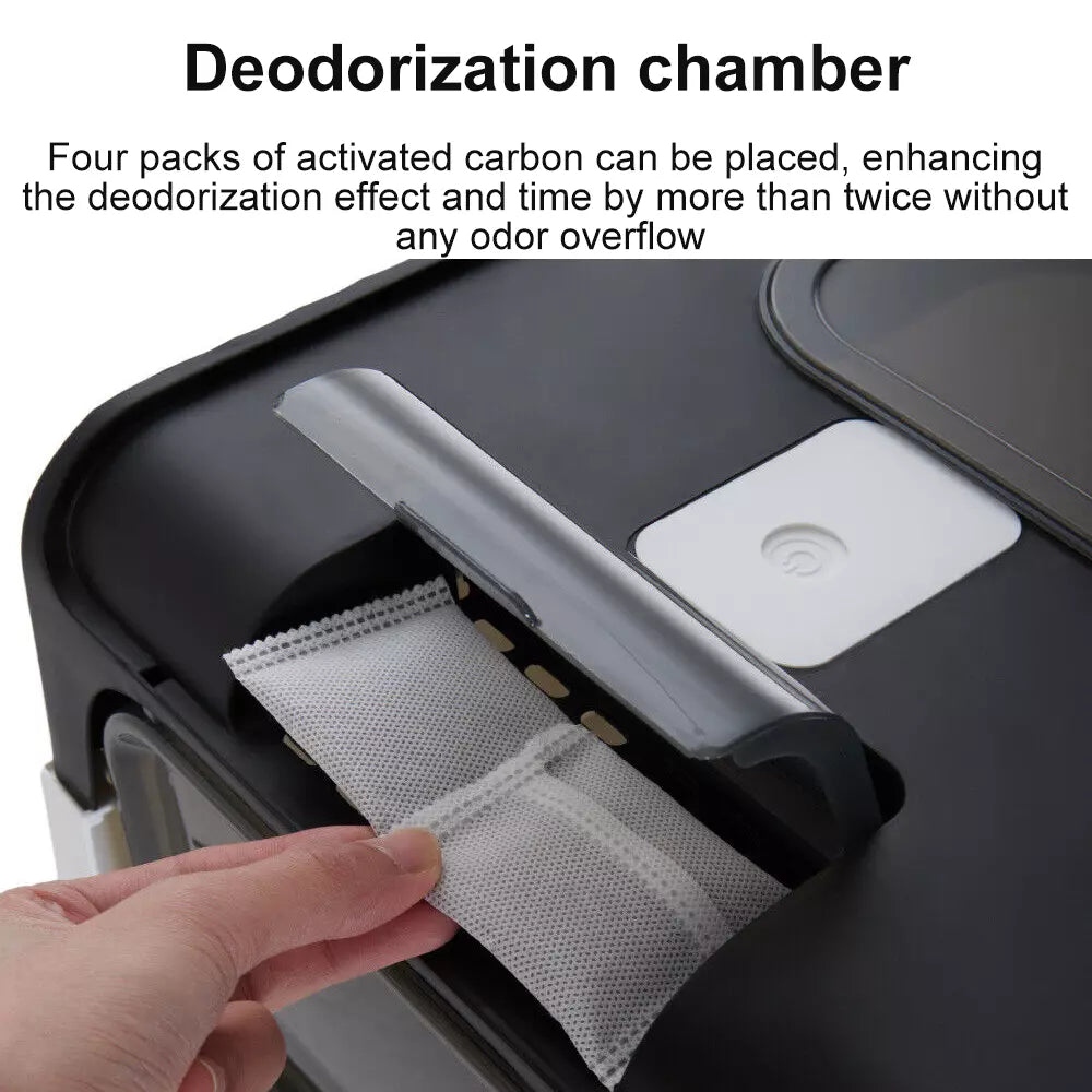 Large Cat Litter Box Self-Cleaning Pan Drawer Anti-Splashing Cat Potty Tray - Ceenaz Store