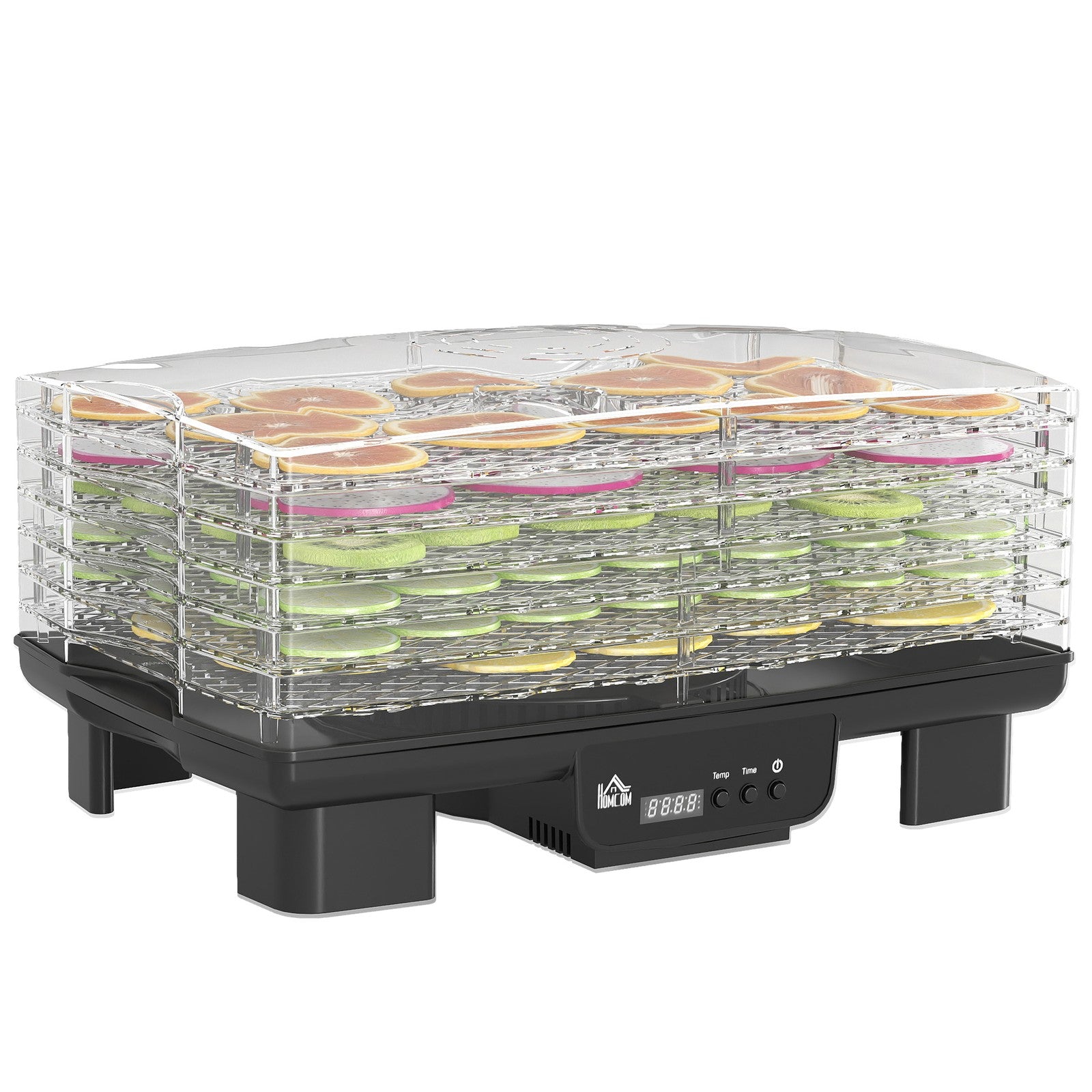 Food Dehydrator, 6 Tray Food Dryer Machine with Adjustable Temperature