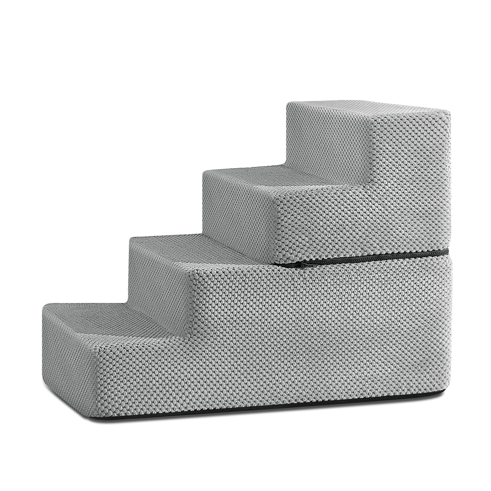 3/4/5 Steps Dog Stairs Pet For Bed Sofa Cats Ladder Ramp With Removable Cover UK