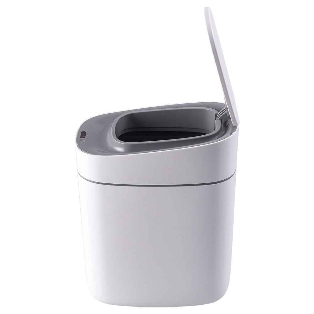 9L Motion Sensor Bin Smart Trash Can with Lid Automatic Waste Bin Trashcan White