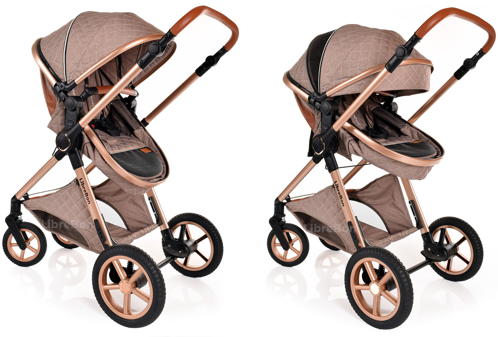 3 in 1 Pram Newborn Baby Buggy Set Travel System with Car Seat Folding Pushchair