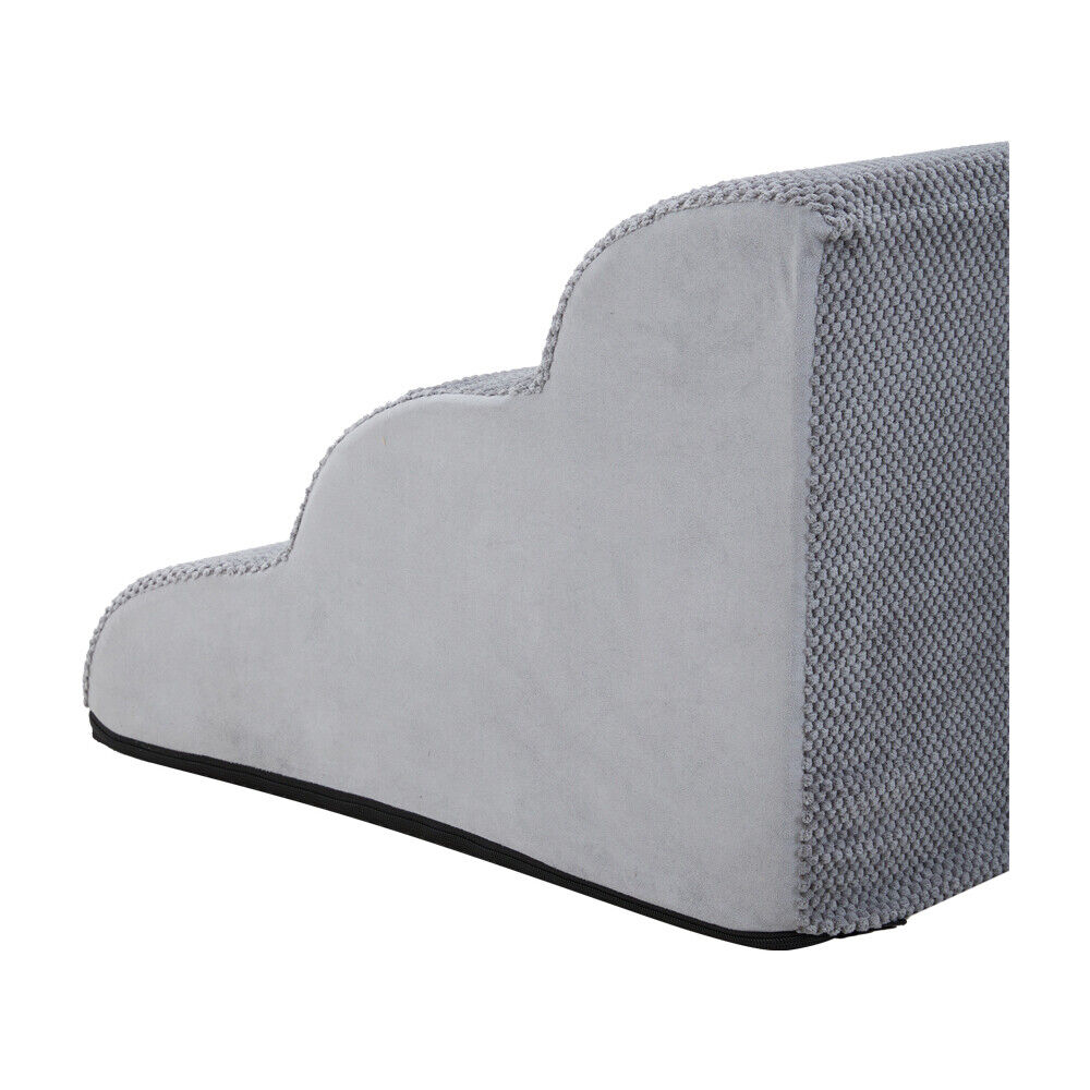 3/4/5 Steps Dog Stairs Pet For Bed Sofa Cats Ladder Ramp With Removable Cover UK