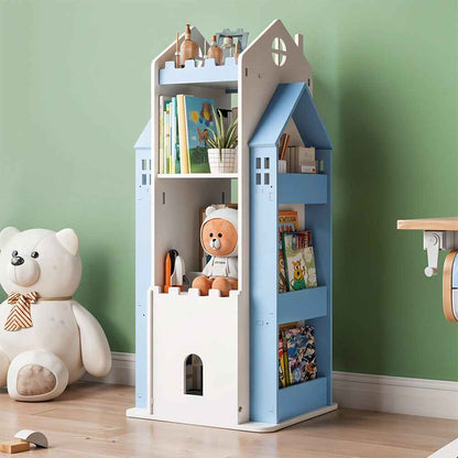 360° Rotating Kids Children Bookshelf Floor Book Shelf Rack Toy Storage Bookcase