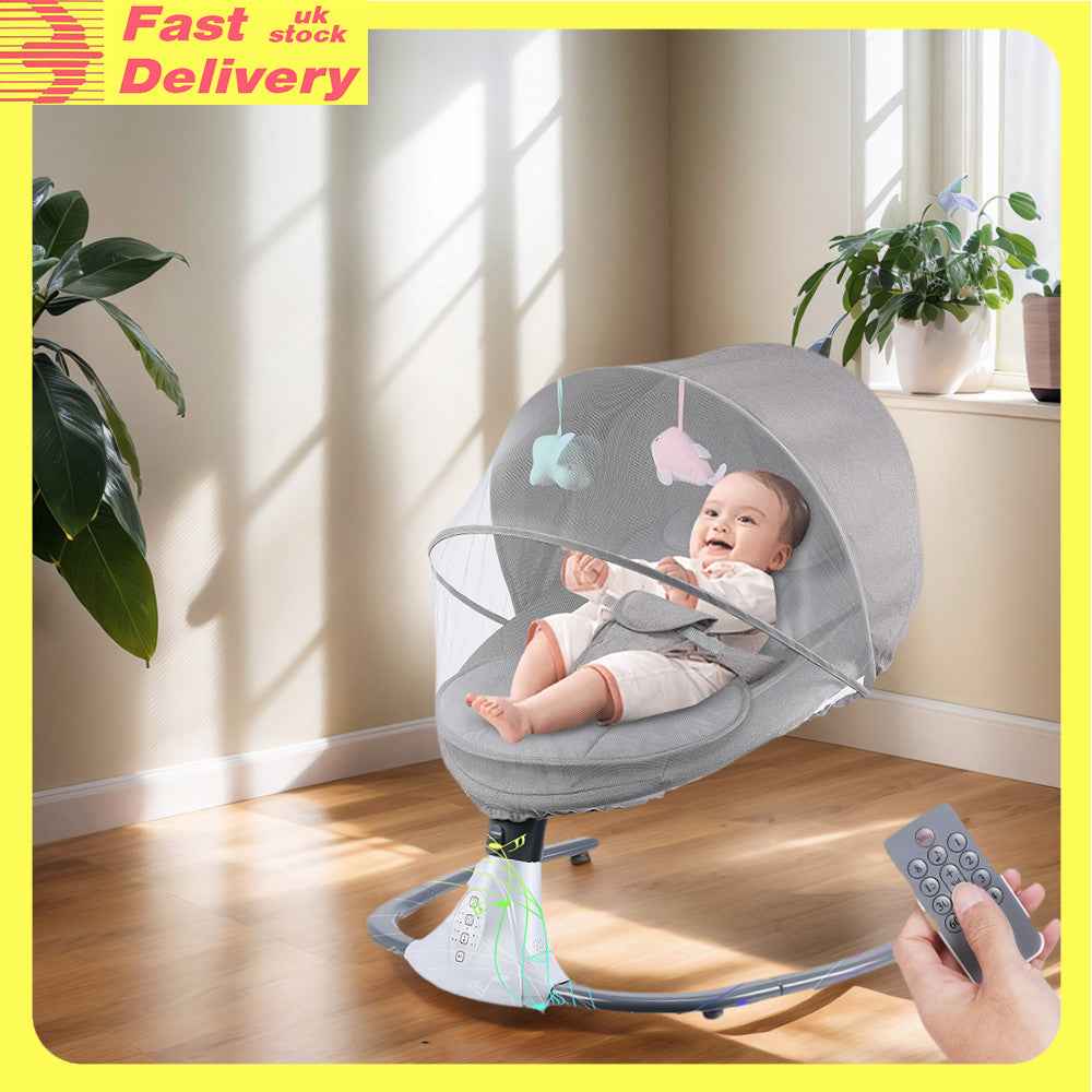 OYAJIA Bluetooth Electric Baby Swing Infant Cradle Bouncer Rocker Chair w/ Yaotu