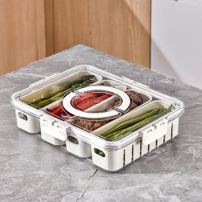 Fridge Box Holder Kitchen Cupboard Organiser Food Storage Dividers Container Lid