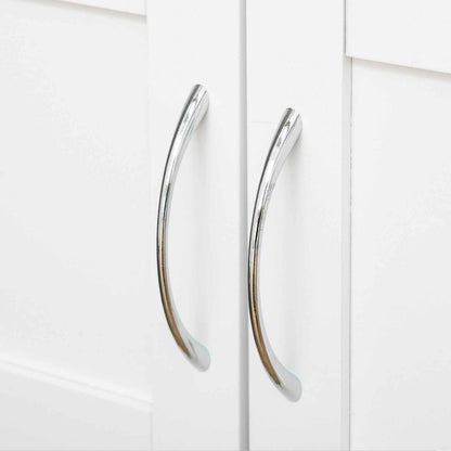 Rolling Kitchen Island Trolley Storage Cart with Rubberwood Top, Drawer, White