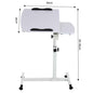 Adjustable Height Overbed Chair Dining Tray Table Mobile Tilting Tabletop Desk