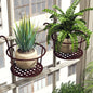 Fence Balcony Metal Hanging Small Plant Planter Stand Flower Pots Holder Rack UK