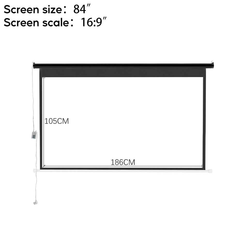 Electric Motorised Projector Screen 3D HD Home Theater Projection 16:9 4:3 Sizes