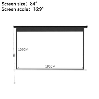 Electric Motorised Projector Screen 3D HD Home Theater Projection 16:9 4:3 Sizes