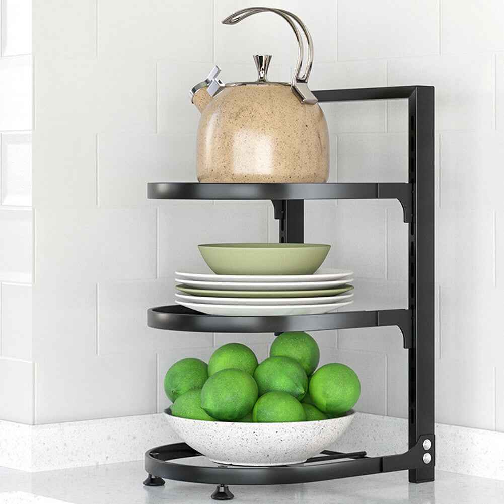 2/3/4 Tier Kitchen Pot Pan Saucepan Storage Rack Holder Organiser Stand Shelf UK