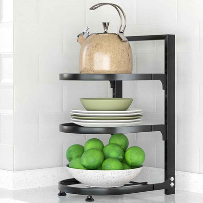 2/3/4 Tier Kitchen Pot Pan Saucepan Storage Rack Holder Organiser Stand Shelf UK