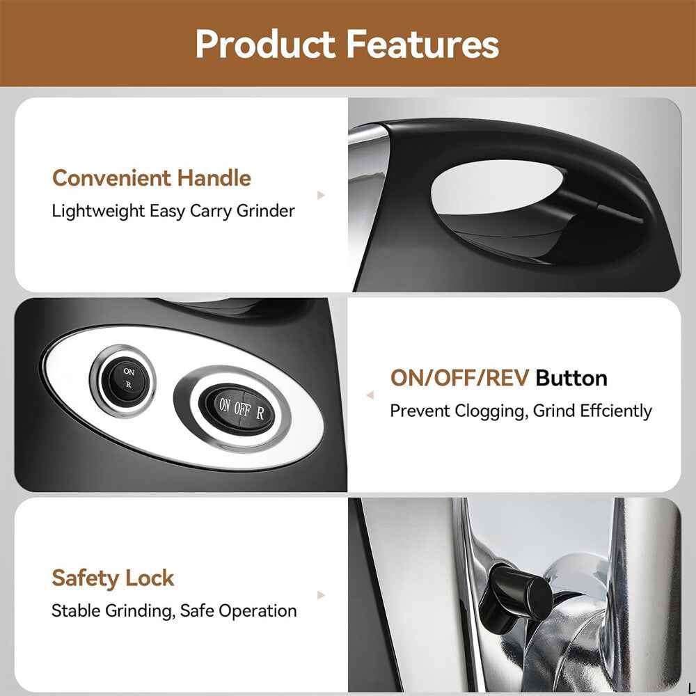 2800W Electric Meat Grinder Mincer Sausage Maker Filler Home w/3 Grinding Plates