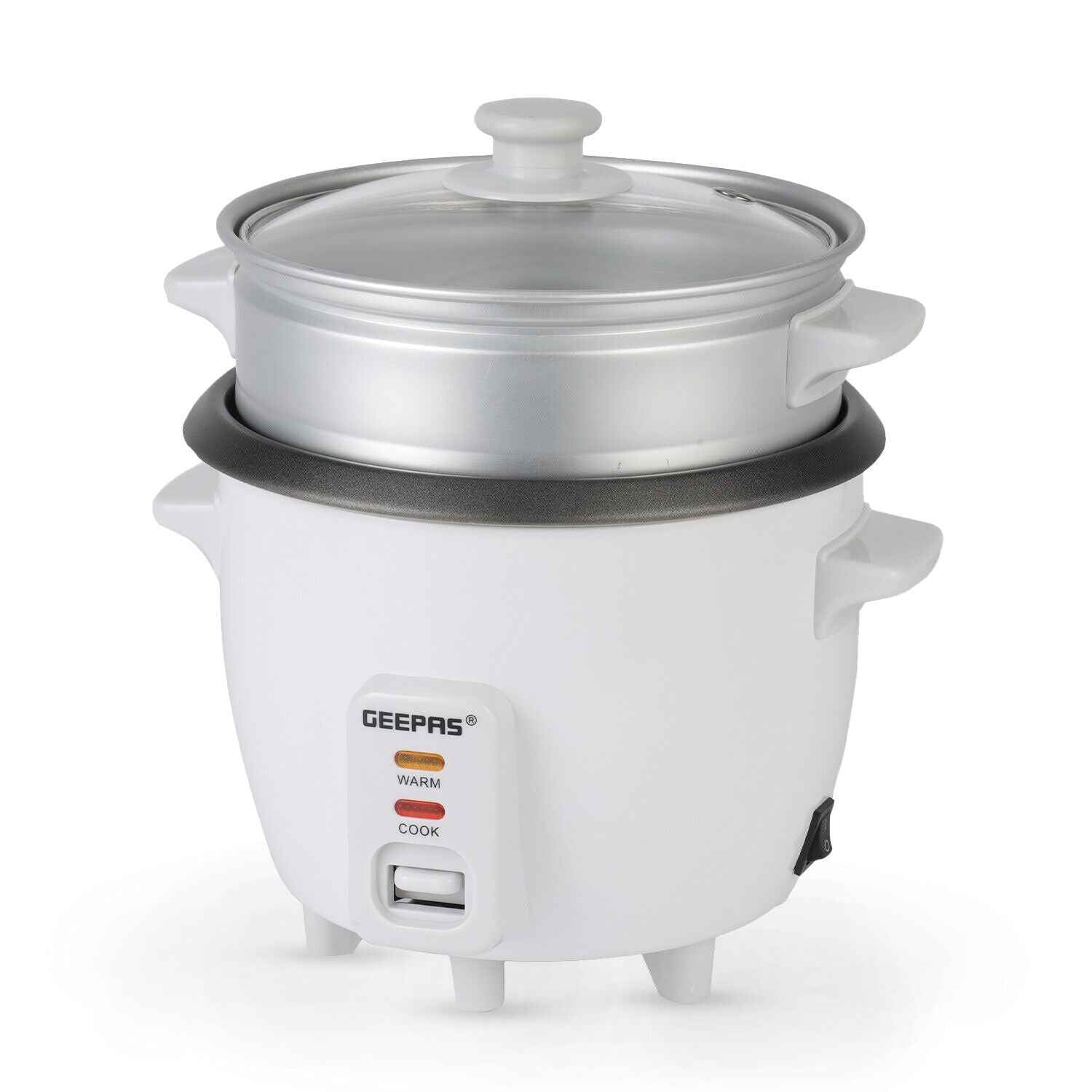 GEEPAS Electric Rice Cooker Steamer Pot 3 in 1 Cooking Non Stick Keep Warm