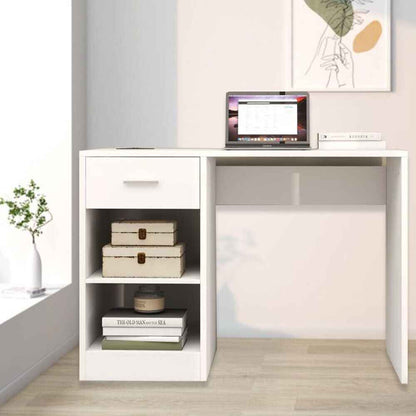 100cm Computer Desk Study Writing Table PC Laptop Desk with Drawer 2 Shelves