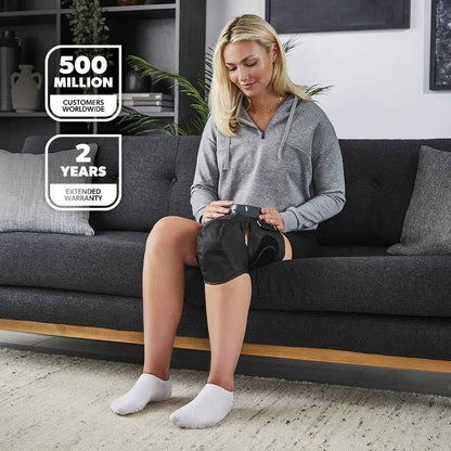 GEEPAS 2-in-1 Knee & Calf Leg Massager with Heat for Pain Relief Relaxation