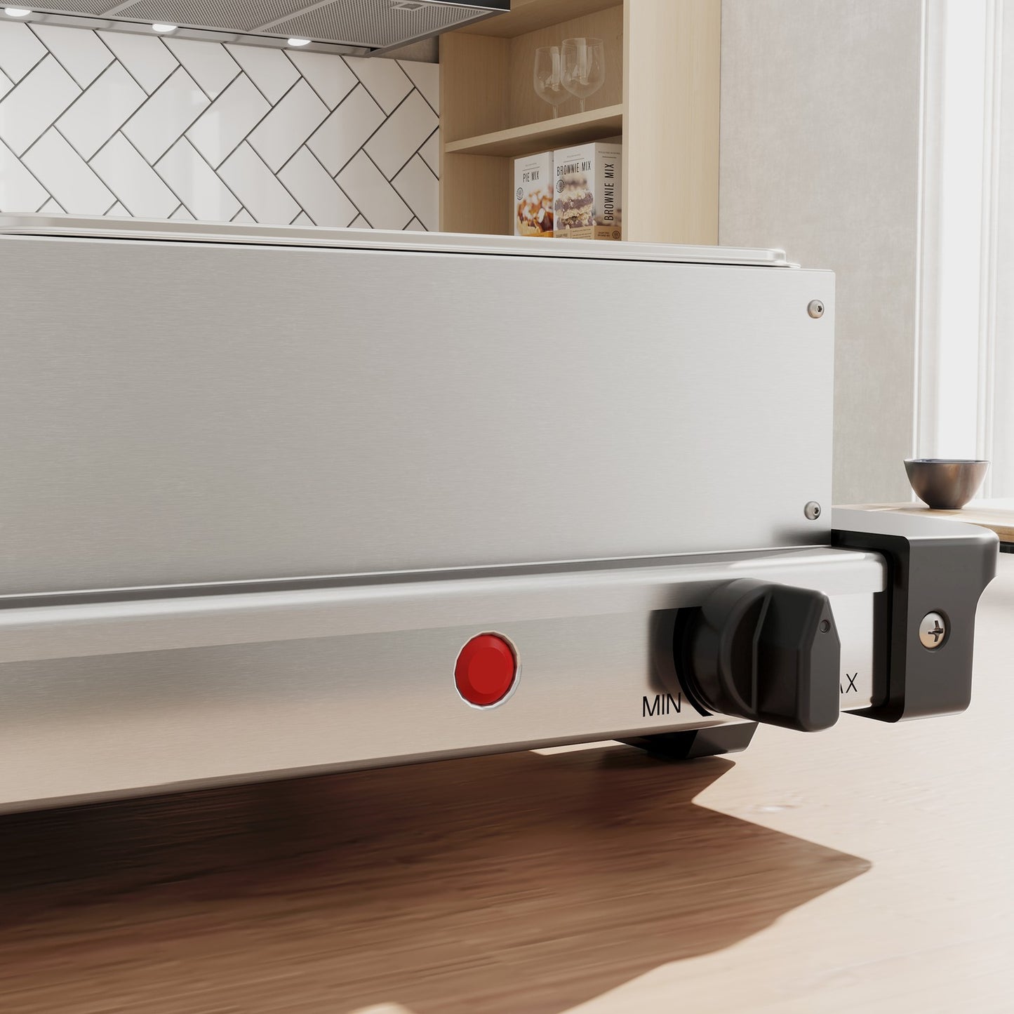 4 Tray Electric Food Warmer 4.5L Buffet Server with Adjustable Temp 200W