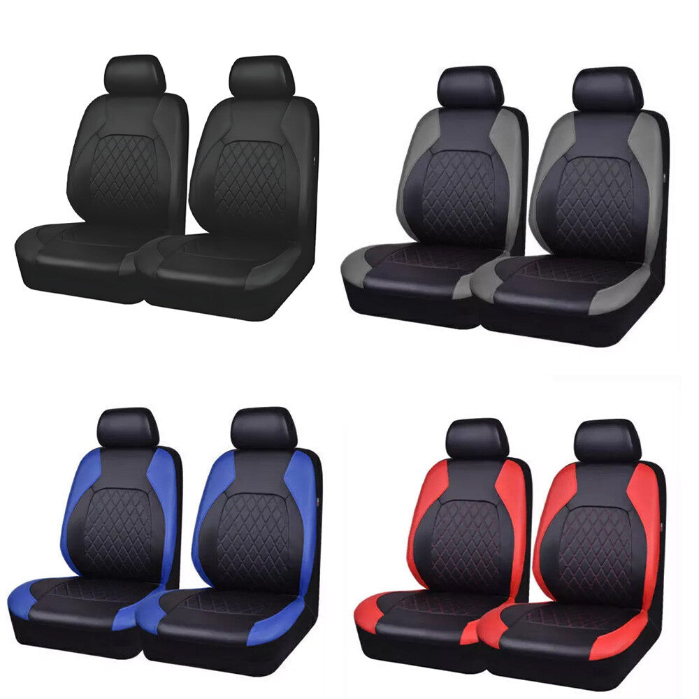 4PCS FULL SET FRONT REAR FABRIC CAR SEAT COVERS PROTECTORS UNIVERSAL WASHABLE UK