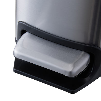 Pedal Bin Dustbin Stainless Steel Waste w/Bucket & Removable Lid Kitchen Bedroom
