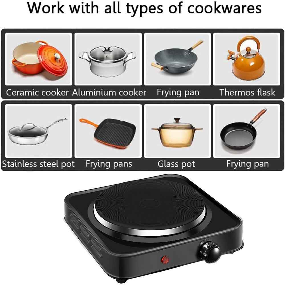 2800W Hot Plate Electric Cooker Single Portable Table Top Kitchen Hob Stove UK