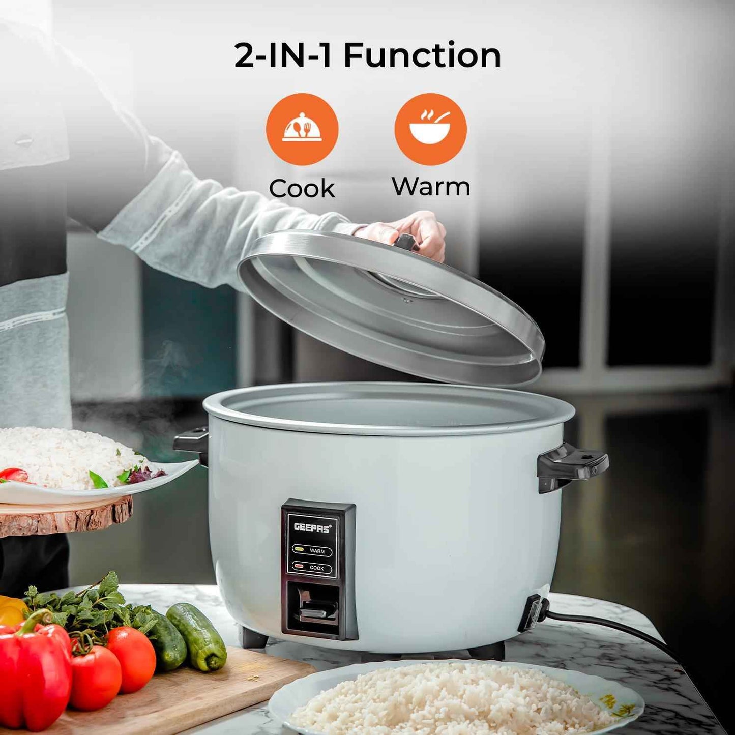 4.2L Commercial Rice Cooker Non-Stick Pot Automatic Keep Warm Catering 1600W