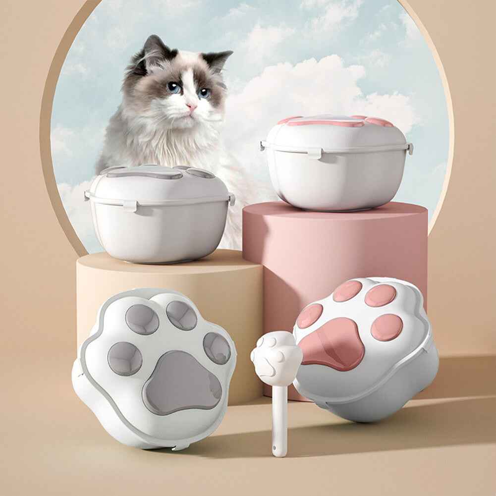 Food Storage Container Dog Cat Pet Animal Dry Food Cereal Dispenser Box with Lid