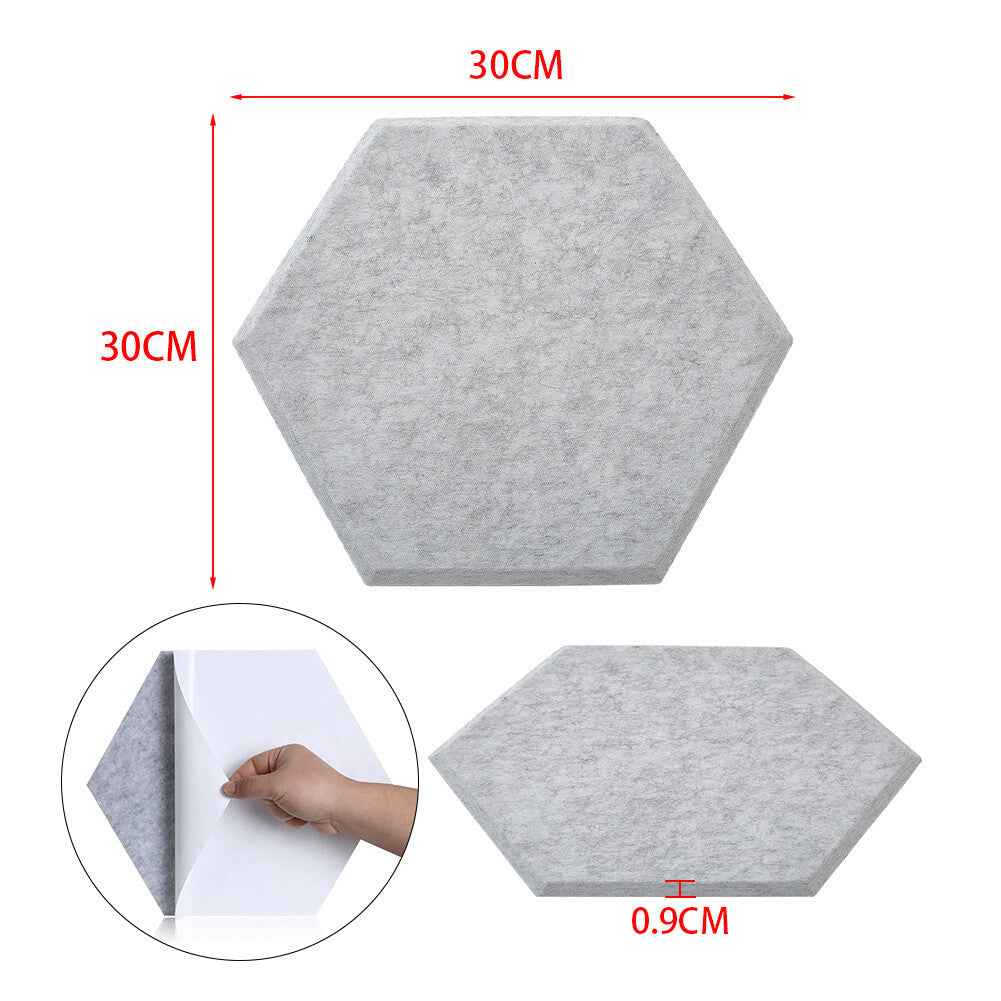 12x Self-adhesive Acoustic Wall Panel Tiles Studio Sound Proofing Insulation Pad