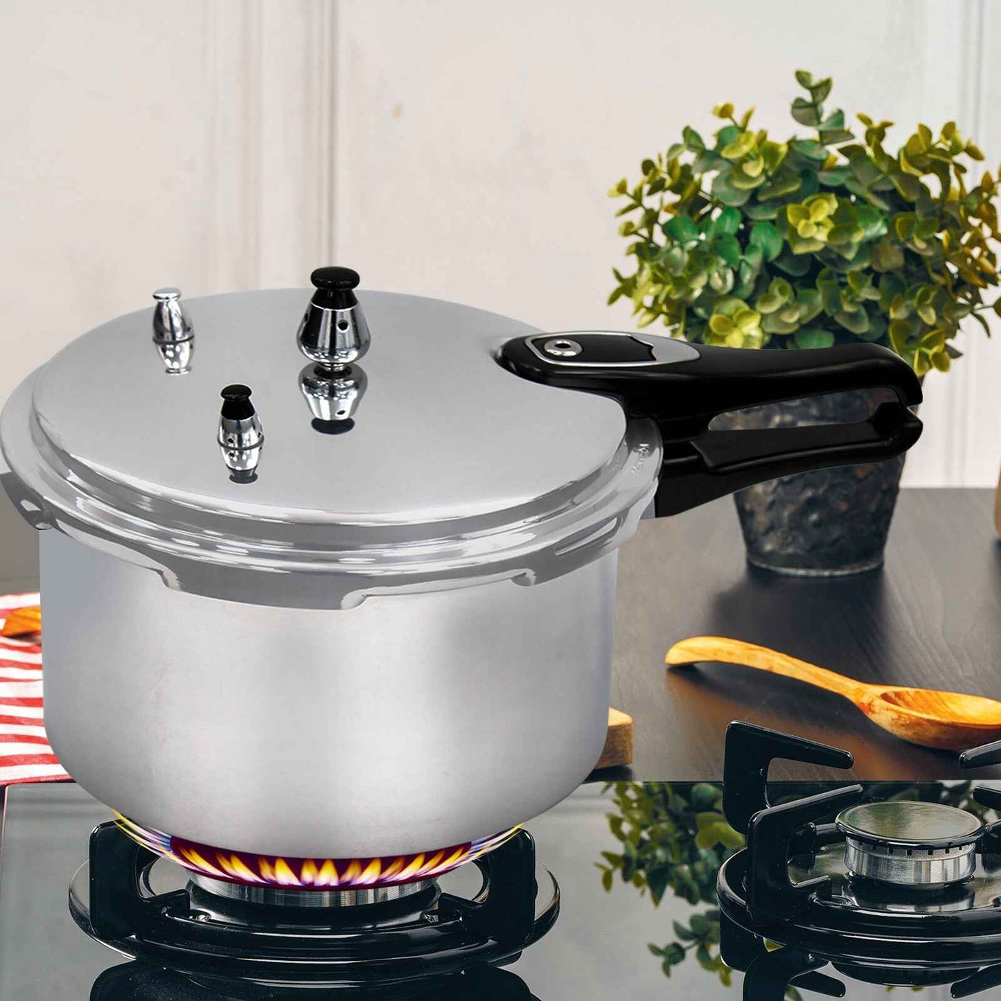 3.5/6/7.5 Litre Dual Handle aluminum Pressure Cooker Kitchen Catering Cookware