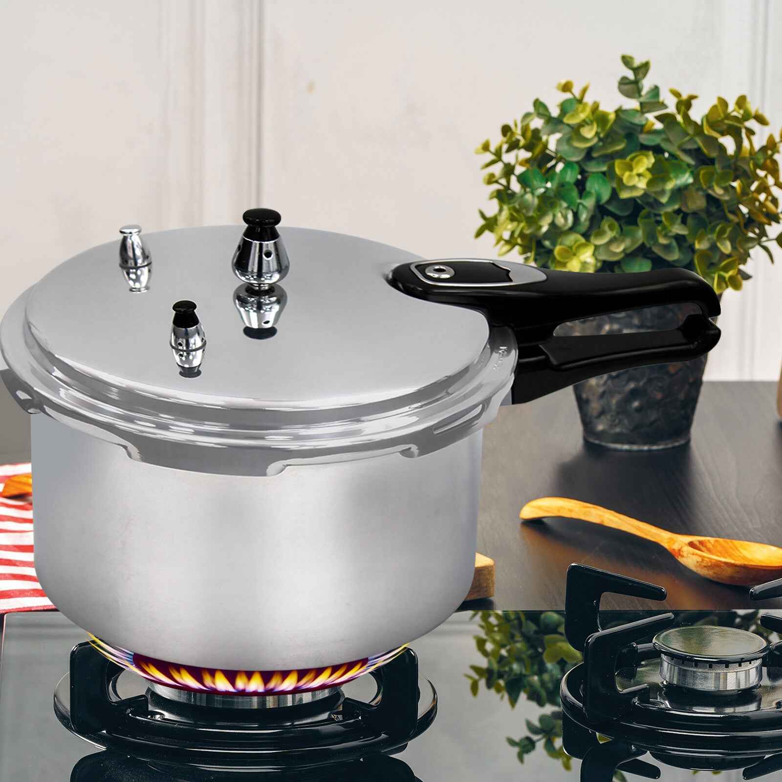 3.5/6/7.5 Litre Dual Handle aluminum Pressure Cooker Kitchen Catering Cookware
