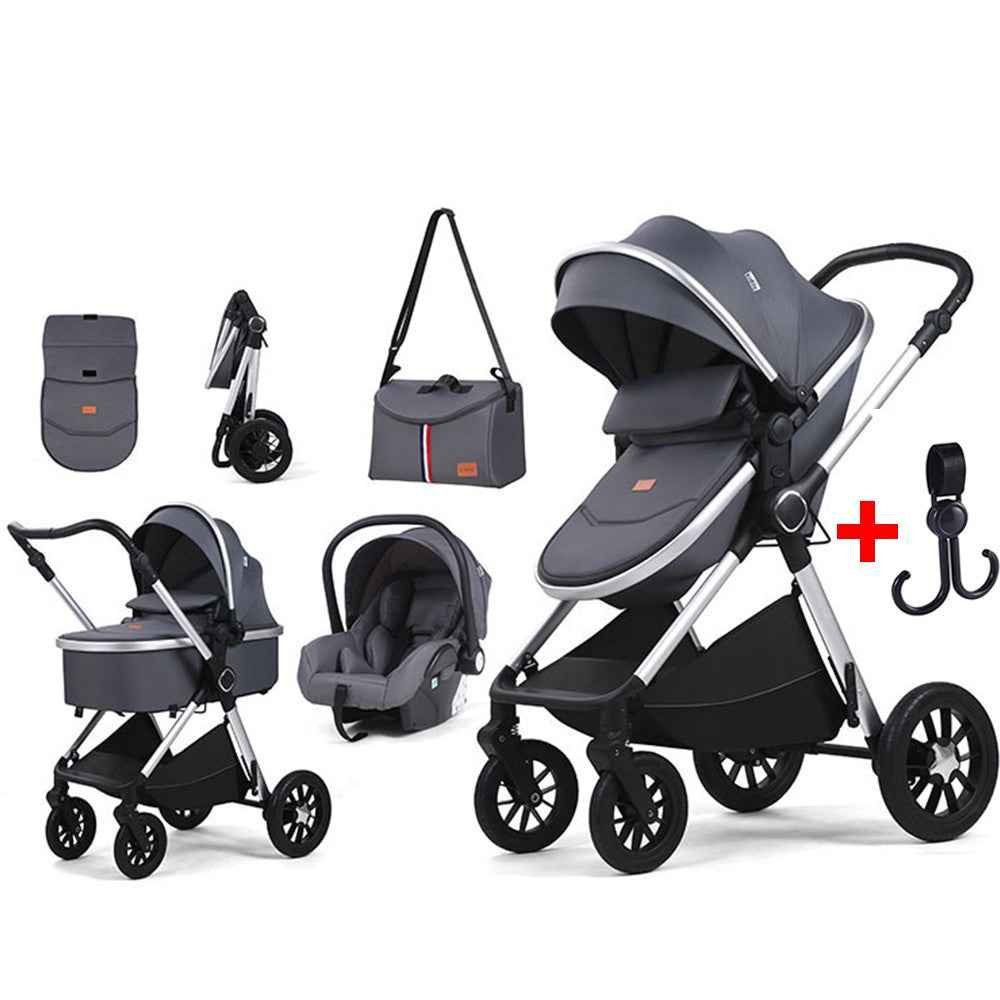 Newborn Baby Pram Pushchair Buggy Stroller 3in1 Travel System Car Seat Included